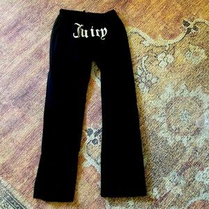 Vintage Original Juicy Couture Black track pants 2002 NWT